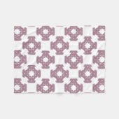 Dusty Rose Damask Pattern Fleecedecke (Vorderseite (Horizontal))