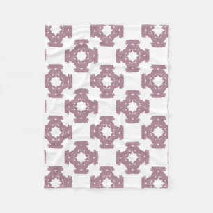 Dusty Rose Damask Pattern Fleecedecke