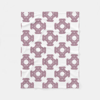 Dusty Rose Damask Pattern Fleecedecke