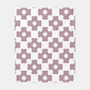Dusty Rose Damask Pattern Fleecedecke