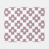 Dusty Rose Damask Pattern Fleecedecke (Vorderseite (Horizontal))