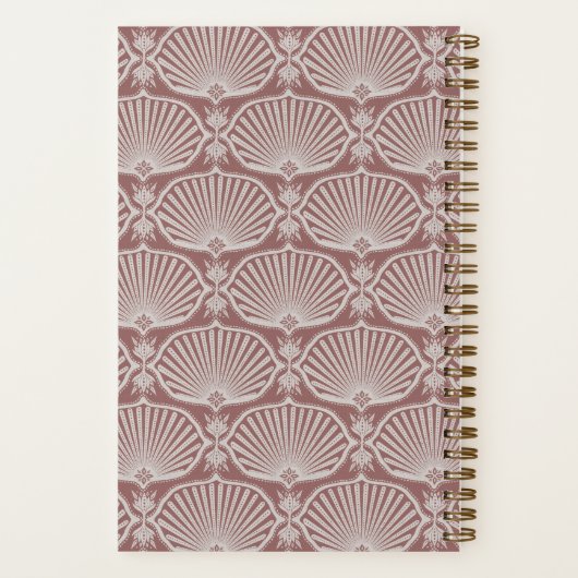 Dusty Rose | Deco Fans Personalized Notebook Notizblock (Rückseite)