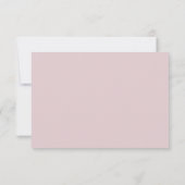 Dusty Rose DIY farben Luxe Script Vielen Dank Dankeskarte (Rückseite)