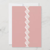 Dusty Rose Einladung mit einer schönen Rose (Rückseite)