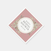 Dusty Rose Elegant Brautparty Serviette (Ecke)