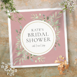 Dusty Rose Elegant Brautparty Serviette