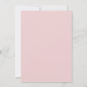 Dusty Rose Elegant Gold Typografie Cross Taufe Einladung (Rückseite)