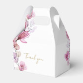 Dusty Rose Elegant Moderne Blumentaufe Geschenkschachtel (Rückseite)