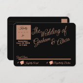 Dusty Rose Elegante Minimalistische UAWG Mail-Kart RSVP Karte (Vorne/Hinten)