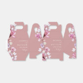 Dusty Rose Elegante Moderne Blumenhochzeit Geschenkschachtel (Ungefaltet)