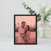 Dusty Rose Elegantes Minimalistisches Foto Save th Save The Date (Stehend Vorderseite)