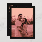 Dusty Rose Elegantes Minimalistisches Foto Save th Save The Date (Vorne/Hinten)