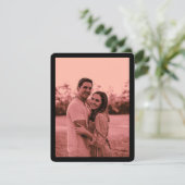 Dusty Rose Elegantes Minimalistisches Foto Save th The Date (Stehend Vorderseite)