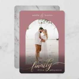 Dusty Rose Endlich Erfahren Verheiratet & Fenster  Save The Date