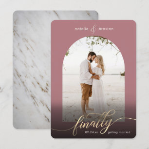 Dusty Rose Endlich Erfahren Verheiratet & Fenster  Save The Date