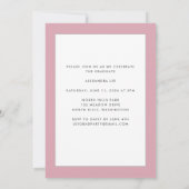 Dusty Rose Endlich Foto Abschluss Ankündigung (Rückseite)