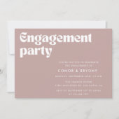 Dusty Rose Engagement Party Einladung (Vorderseite)