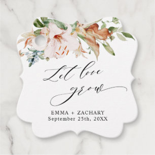 Dusty Rose erthy Blooms, Lassend Liebe wachsen, Ho Geschenkanhänger