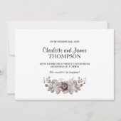 Dusty Rose Eukalyptus Blätter Hochzeitsankündigung (Vorderseite)