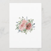 Dusty Rose Eukalyptus Botanische Hochzeit Einladun Einladung (Rückseite)