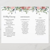 Dusty Rose Eukalyptus Order of Service (Rückseite)