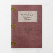 Dusty Rose FairyTale Wedding Foto Dreifach Gefaltete Einladung (Cover)