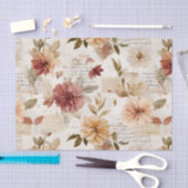 Dusty Rose Fall Floral Seidenpapier (Handwerk)