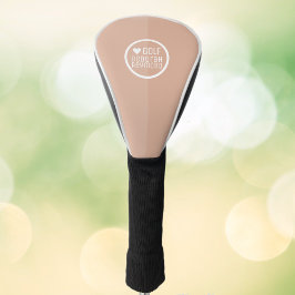 Dusty Rose Feminine Pink Modernes Monogramm Golf Headcover