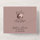 Dusty Rose Festival Moon and Stars All In One Einladung (Rückseite)