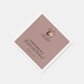 Dusty Rose Festival Moon and Stars Serviette (Ecke)