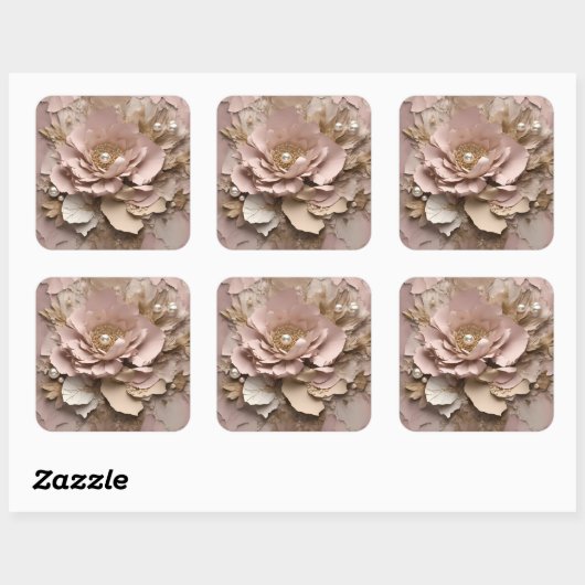 Dusty Rose Floral - Aufkleber (Blatt)