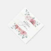 Dusty Rose Floral Baby / Brautparty Napkins Serviette (Ecke)