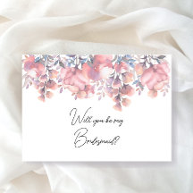 Dusty Rose Floral be bridesmaid Vorschlag