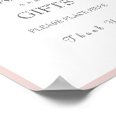 Dusty Rose Floral Brautparty Gift Poster (Ecke)