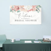 Dusty Rose Floral Bridal / Baby Dusche Willkommens Banner (Messeveranstaltung)