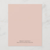 Dusty Rose Floral Budget Bridal Dusche Einladung Flyer (Hinten)