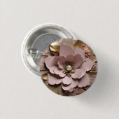 Dusty Rose Floral - Button (Vorne & Hinten)
