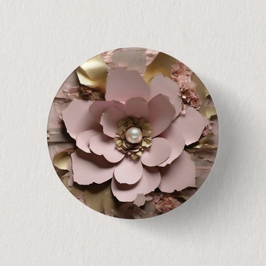Dusty Rose Floral - Button (Vorderseite)