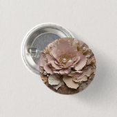 Dusty Rose Floral - Button (Vorne & Hinten)