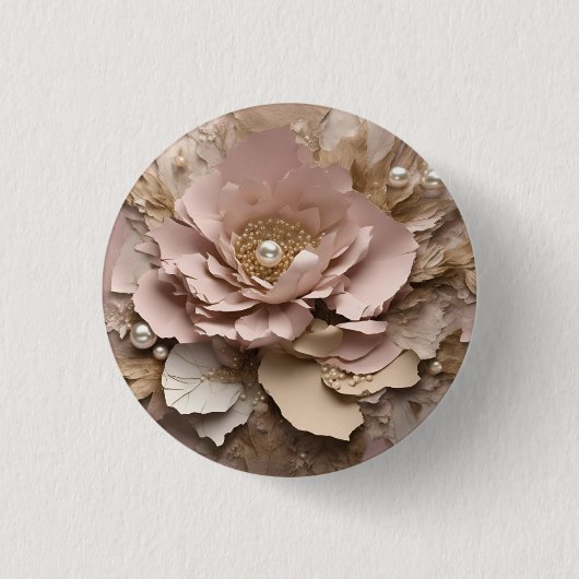 Dusty Rose Floral - Button (Vorderseite)