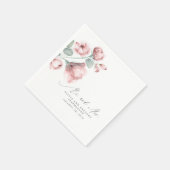 Dusty Rose Floral Elegant Mr. and Mrs. Wedding Serviette (Ecke)
