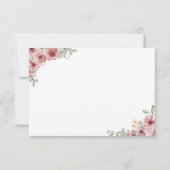 Dusty Rose Floral Elegantes Skript RSVP Karte (Rückseite)