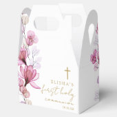 Dusty Rose Floral First Heilige Kommune Geschenkschachtel (Geöffnet)