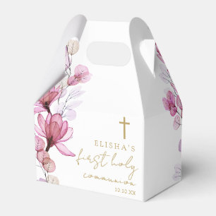 Dusty Rose Floral First Heilige Kommune Geschenkschachtel