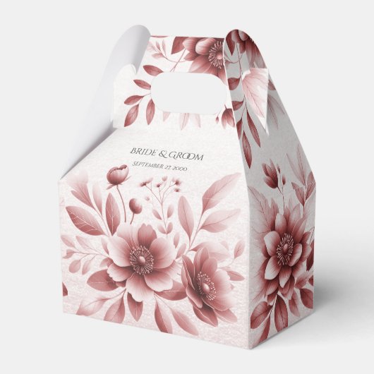 Dusty Rose Floral Gevor Box Geschenkschachtel (Vorderseite)