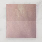 Dusty Rose Floral Gold Glitzer Wedding Platzkarte (Innenseite Aufgefaltet)