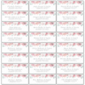 Dusty Rose Floral Individual Guest Address Labels (Vorderseite)