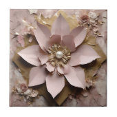 Dusty Rose Floral - Keramik Tile Fliese (Vorderseite)