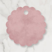 Dusty Rose Floral Liebe & Danke Brautparty Geschenkanhänger (Rückseite)