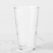 Dusty Rose Floral Line Art Minimalist Zen Glas (Links)
